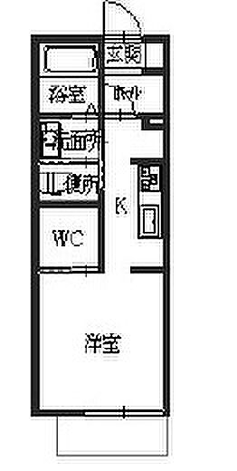 兵庫県神戸市垂水区旭が丘2丁目(賃貸アパート1R・2階・25.50㎡)の写真 その2