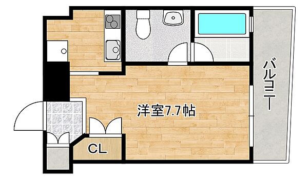 兵庫県神戸市東灘区深江北町3丁目(賃貸マンション1K・2階・24.81㎡)の写真 その2