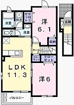 兵庫県相生市那波大浜町（賃貸アパート2LDK・2階・57.07㎡） その2