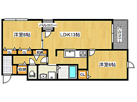 兵庫県神戸市灘区新在家南町4丁目（賃貸マンション2LDK・4階・56.89㎡） その2