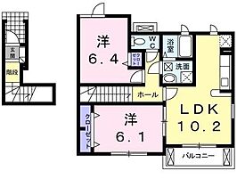 兵庫県明石市二見町福里（賃貸アパート2LDK・2階・55.84㎡） その2