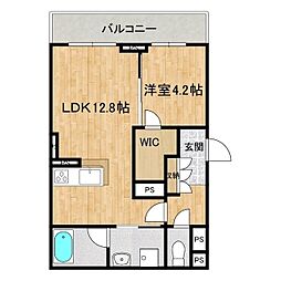 フェリス万博公園 1LDKの間取図画像