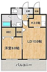 葛城スクエア 1LDKの間取図画像