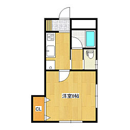 メゾン1451 1Kの間取図画像