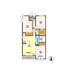 ゼピュロス学園の森L 3LDKの間取図画像
