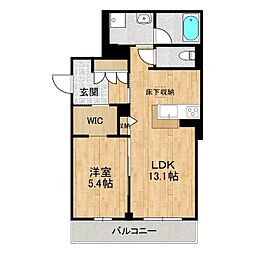 エイチドットファイブ 1LDKの間取図画像