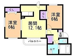 間取図画像 2LDK