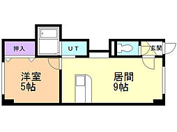 ラ・オーレYO 1LDKの間取図画像