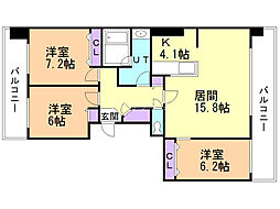 Ｄ’グラフォート東札幌Ｖ−Ｇａｒｄｅｎ 7階