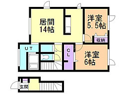 エナージ菊水Ａ 2階