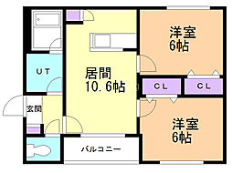 間取図画像 2LDK