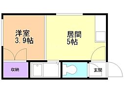 アーク・ハイツ 1DKの間取図画像