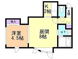 ミナ・ファースト 1LDKの間取図画像