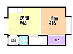 ステージイン南郷 1DKの間取図画像