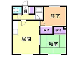 メゾンドメッセ 2LDKの間取図画像