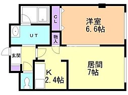イーハトーブ南郷 1LDKの間取図画像