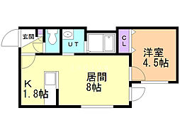 ラグジースペース本郷通 1LDKの間取図画像