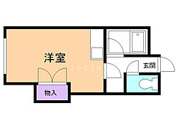 エスハイム ワンルームの間取図画像