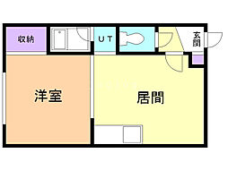 ベルメゾン栄通 1LDKの間取図画像