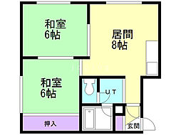 メゾンすがわら 2DKの間取図画像