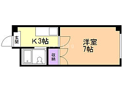 マクセル100/100 1Kの間取図画像