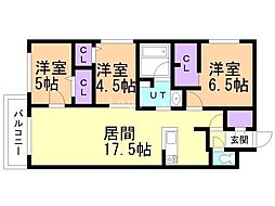 Attraente 3LDKの間取図画像