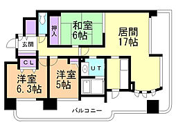 ダイアパレス南白石台 3LDKの間取図画像