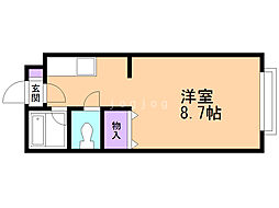 ル・ノール白石駅前1 ワンルームの間取図画像