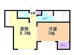 アドバンス南郷14 1LDKの間取図画像