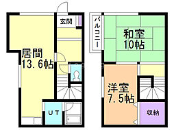 T・Yハイツ 2LDKの間取図画像