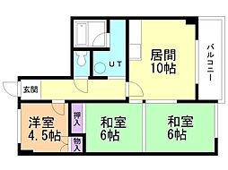 タウンヒル 3LDKの間取図画像