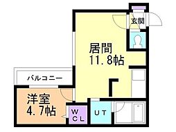 グランヴィレッジ 1LDKの間取図画像