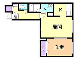 ラフィネ7 1LDKの間取図画像