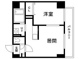 レガート菊水 1LDKの間取図画像