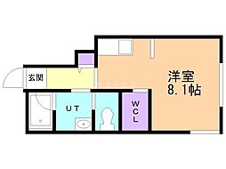 カレラ豊平2nd ワンルームの間取図画像