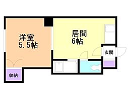 トータスプラザ 1DKの間取図画像