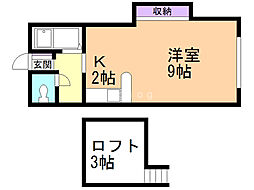 レオパレス南郷7丁目第2 1Kの間取図画像