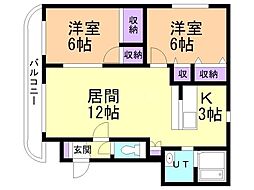 間取図画像 2LDK