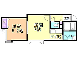 エムアイ・ドリーム 1LDKの間取図画像