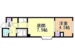 アーバンコート南郷 1DKの間取図画像