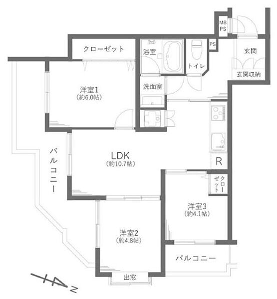 間取りを拡大表示