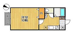 ＫＲクレスト苦竹 2階1Kの間取り