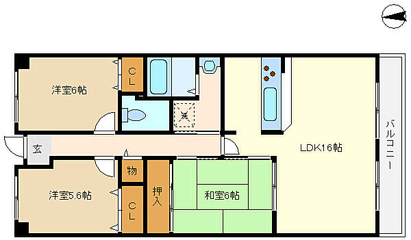 セントマルク桃山台 203｜兵庫県神戸市垂水区桃山台7丁目(賃貸マンション3LDK・2階・72.00㎡)の写真 その2