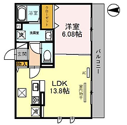 Ｄ－ＲＯＯＭ天神Ｂ棟 103｜兵庫県小野市天神町(賃貸アパート1LDK・1階・45.31㎡)の写真 その2