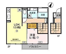 タウンさらII 205 ｜ 兵庫県姫路市大津区北天満町（賃貸アパート1LDK・2階・52.84㎡） その2