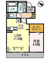 メゾン　ポルテ・ボヌール尾上 102 ｜ 兵庫県加古川市尾上町口里（賃貸アパート1LDK・1階・41.35㎡） その2