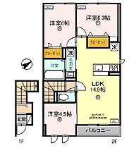 Ｆｒｏｎｔ　Ｓ 203 ｜ 兵庫県姫路市御立西5丁目（賃貸アパート3LDK・2階・71.99㎡） その2