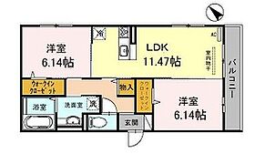 ＲＯＹＡＬ　Ｄ－ｒｏｏｍ 303 ｜ 兵庫県加古川市平岡町新在家（賃貸アパート2LDK・3階・57.95㎡） その2