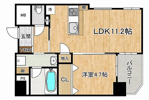 兵庫県神戸市東灘区森南町2丁目(賃貸マンション1LDK・6階・40.47㎡)の写真 その2