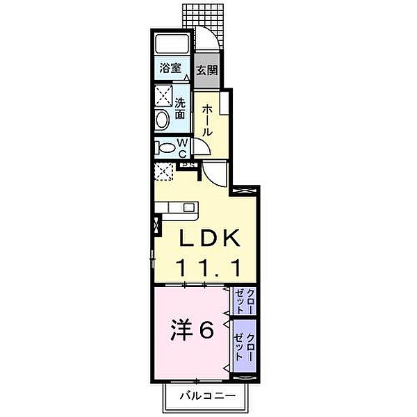 兵庫県加古川市加古川町平野(賃貸アパート1LDK・1階・42.25㎡)の写真 その2